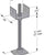 Simpson PPBF44 Adjustable Porch Post Base- Gray Painted