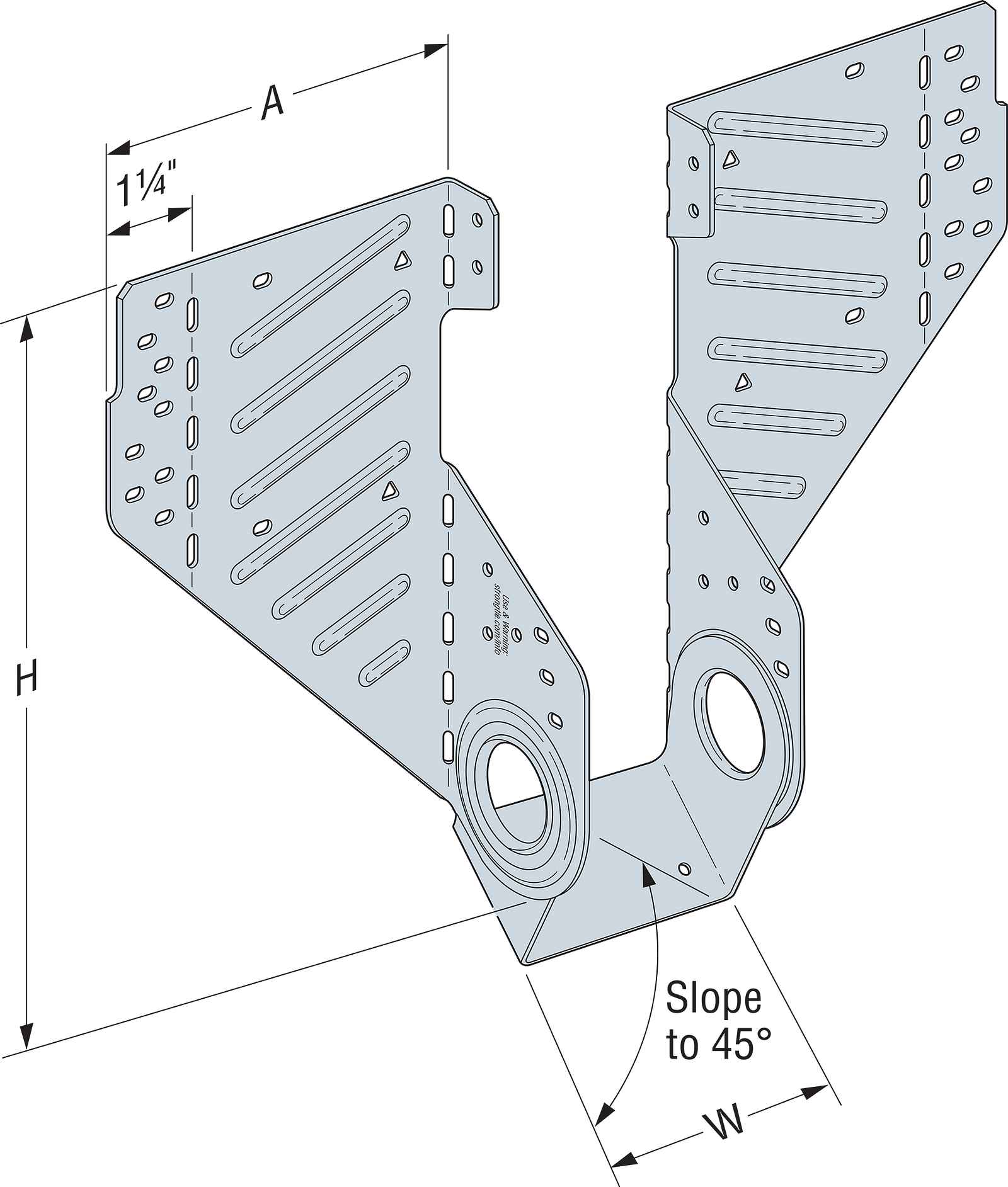 Simpson LSSR210Z Field Adjustable Rafter Hanger - Zmax Finish