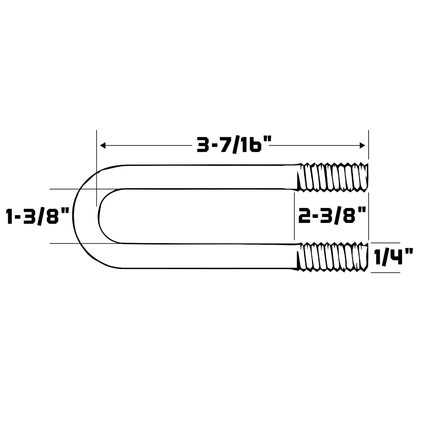 1" Galvanized U-Bolt