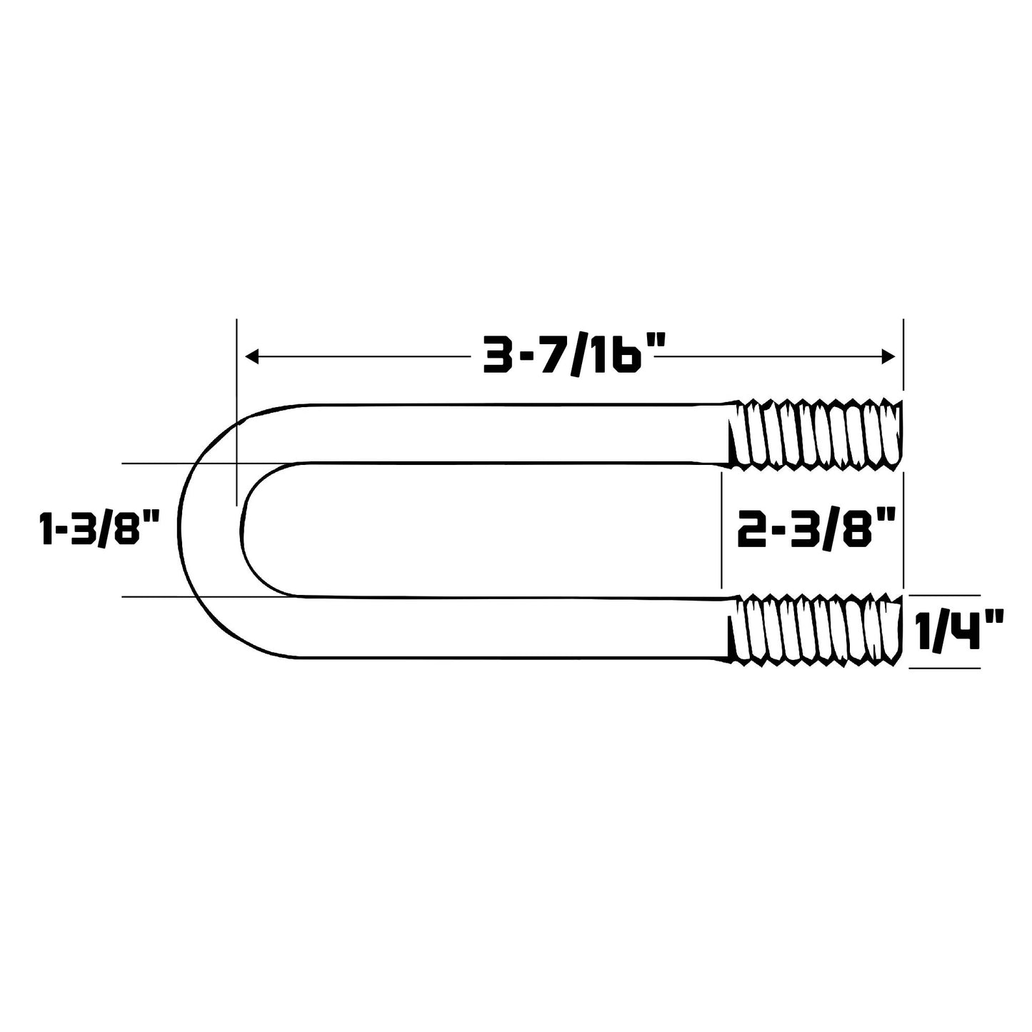 1" Zinc U-Bolt